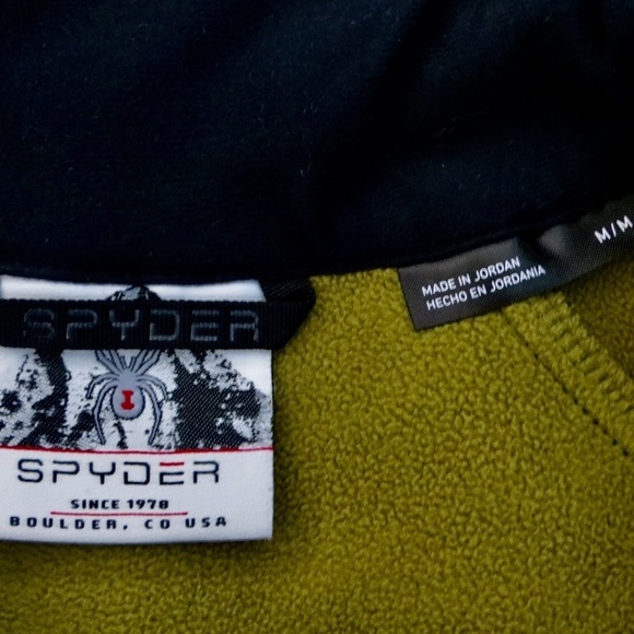 NEW! Spyder Men's Outbound 1/2 Half Zip Midweight Core Sweater Olive Green SZ M - Picture 12 of 13